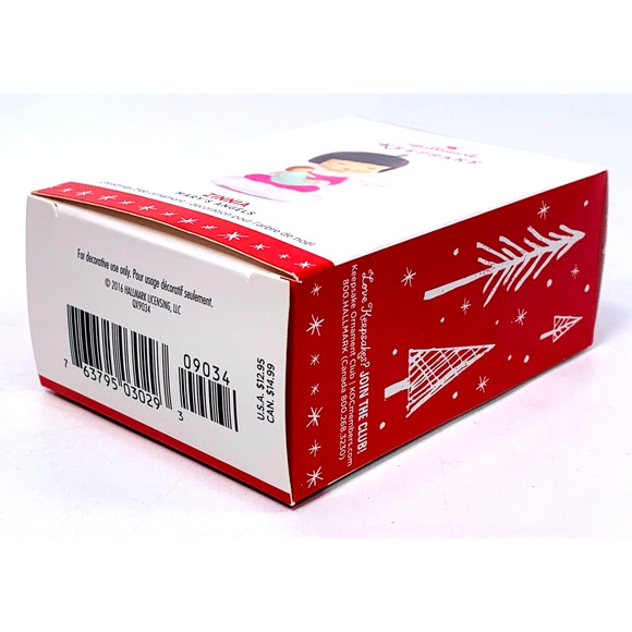 Hallmark Mary's Angels ZINNIA Keepsake Ornament 2016 Series #29 Pink with Doll - Picture 12 of 12